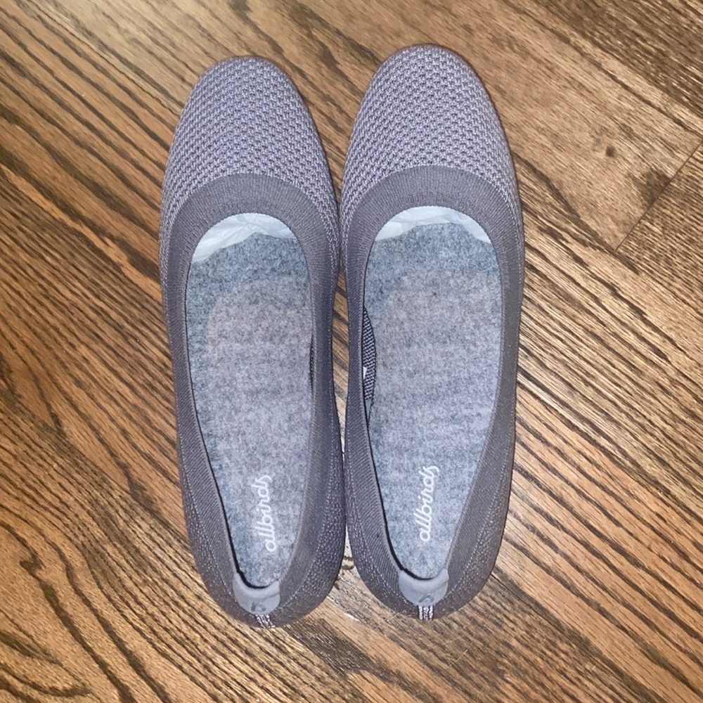 Allbirds Gray Tree Breezers Ballet Flats Size 9.5 barely worn
